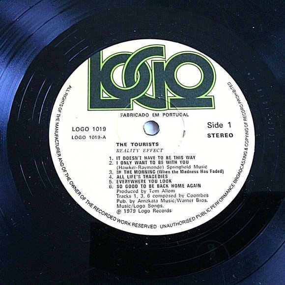 Vintage Vinyl THE TOURISTS Reality Effect Annie Lennox 1979 vinyl LP Eurythmics - Picture 6 of 16